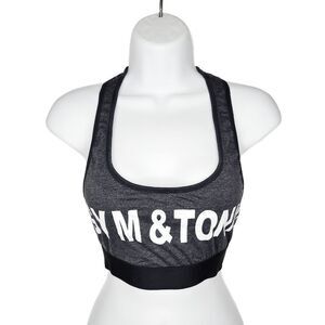 Joe Boxer | Heather Grey Gym & Tonic Strappy T-Back Sports Bra | XL